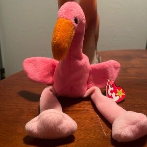 ORIGINAL BEANIE BABY | NAME: PINKY THE FLAMINGO